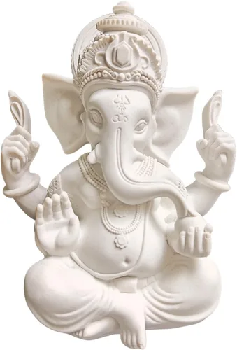 Vista 8 de Estatua de Dios indio, Señor Ganesha, estatua de elefante hindú, esculturas de Buda de ídolo Ganpati, regalo hindú, templo para el hogar
