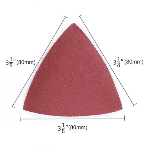 Vista 5 de LotFancy 180 almohadillas de lijado oscilantes, papel de lija de detalles, 40 60 80 120 180 240 grano, hojas de lijado triangulares de gancho