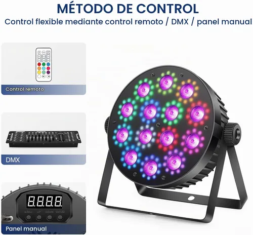 Vista 5 de Luz de par de escenario LED regulable con anillo por control remoto
