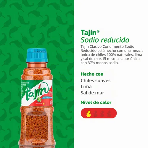 Vista 4 de Condimento Tajín Clásico de Sodio Reducido 5 oz (Paquete de 1)