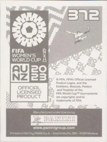 Vista 2 de Panini FIFA - Calcomanías para la Copa Mundial Femenina 2023 #372 Andreia Norton Portugal Mini Sticker Soccer Futbol Tarjeta de intercambio