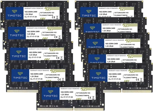 Vista 16 de Timetec Premium 8GB DDR4 2400MHz (DDR4-2400) PC4-19200 (PC4-2400T) sin ECC sin búfer 1.2V CL17 1Rx8 de rango único 260 pines SODIMM, módulo