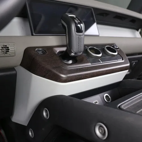 Vista 6 de Marco de botón de modo de aire acondicionado de control central ABS para Land Rover Defender 110 2020 2021 2022 2023 Accesorios de coche