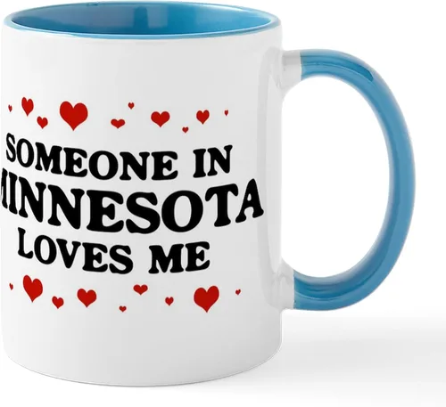 Vista 22 de CafePress Loves Me In Minnesota Taza de café de cerámica de 11 oz (11.0 fl oz)