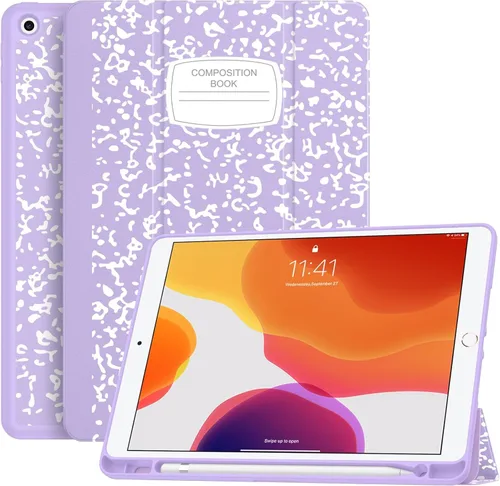 Vista 19 de Soke - Funda para iPad de 9ª generación 2021/8ª generación 2020/7ª generación 2019 con soporte para lápices - Funda de protección premium a prueba