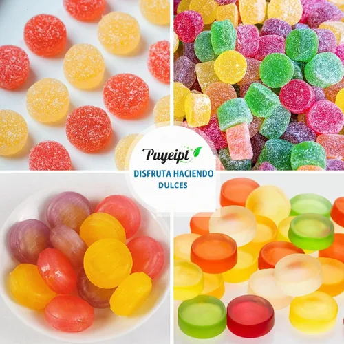 Vista 7 de Puyeipt Moldes de silicona para caramelos, paquete de 4, 220 cavidades