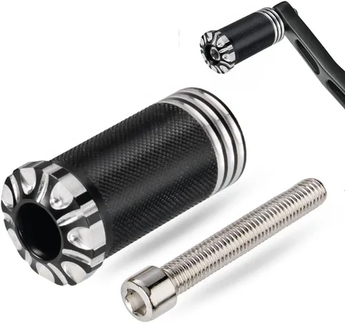 Vista 7 de Clavija de Cambio Palanca de Cambio de Motocicleta CNC Billet Negra Reposapiés Compatible con Harley Dyna Sportster Softail Street Road Glide Negro-a