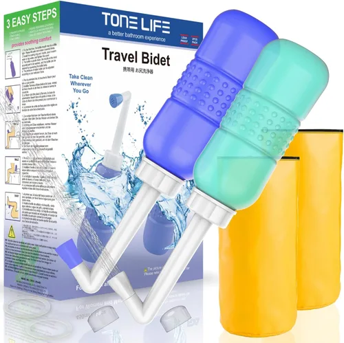Vista 14 de 2 botellas portátiles de bidé de viaje de 15.2 fl oz Peri para posparto esenciales para recuperación perineal, cuidado femenino, tratamiento
