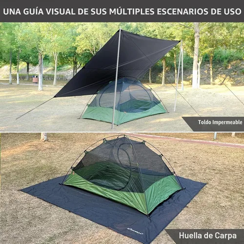 Vista 6 de Clostnature Waterproof Camping Tarp for Tent, Ultralight Hammock Rain Fly