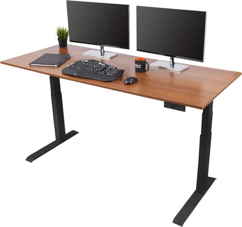 Vista 9 de Stand Up Desk Store Escritorio eléctrico de altura ajustable con memoria programable (marco negro/parte superior negra mate, 48 pulgadas de ancho)