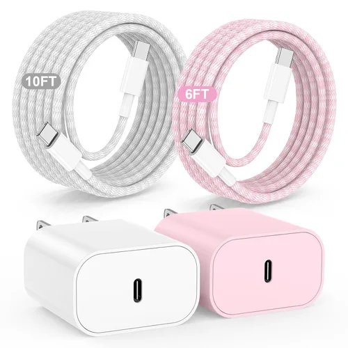 Vista 20 de Hzevn Bloque de cargador de pared rápida USB C de 60 W para teléfonos Galaxy S26 Android, paquete de 3 adaptadores de cargador súper rápido