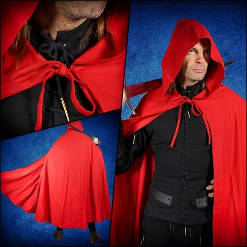 Vista 4 de Mythrojan Capa de lona "Adventurer" 100% algodón, cabo medieval Viking Knight SCA LARP