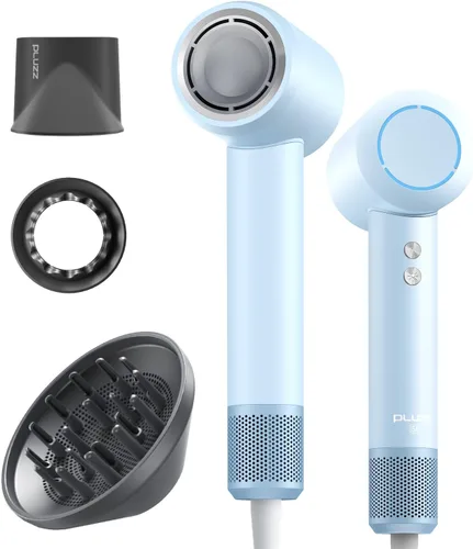 Vista 11 de Secador de pelo profesional con difusor para cabello rizado, secador iónico negativo de 1,312.3 ft para secado rápido, motor sin escobillas de alta