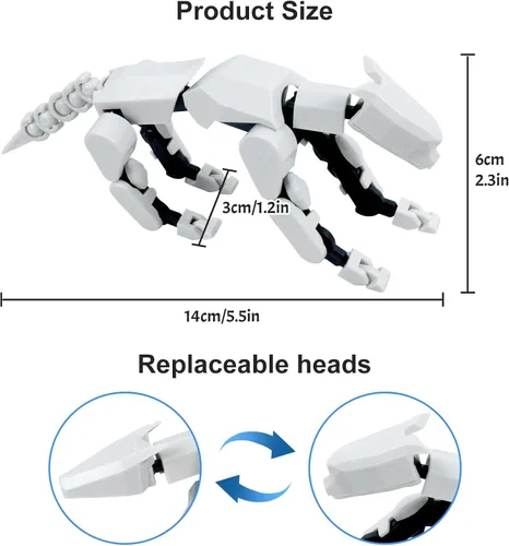 Vista 3 de Conjunto de Figura de Acción Titan13 (Ensamblaje Completado), Figura de Acción de Perro Robot Impresa en 3D, Perros Robot de Múltiples