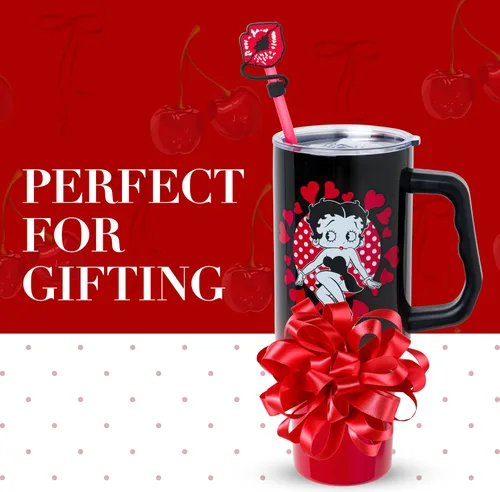 Vista 7 de Silver Buffalo Betty Boop Core Cute Pose, vaso de acero inoxidable, 40