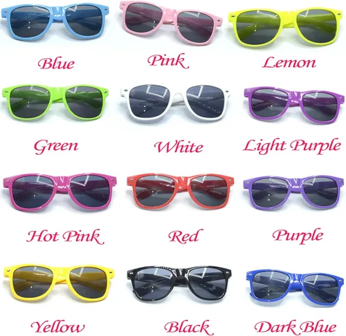 Vista 8 de 100 lentes de sol de boda personalizados a granel para invitados recuerdos de fiesta lentes de sol con logotipo personalizado para mujeres y hombres