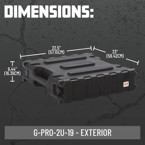 Vista 7 de Maletín Gator Cases con espacio para estantes y con moldeado rotatorio (Pro Series), Negro