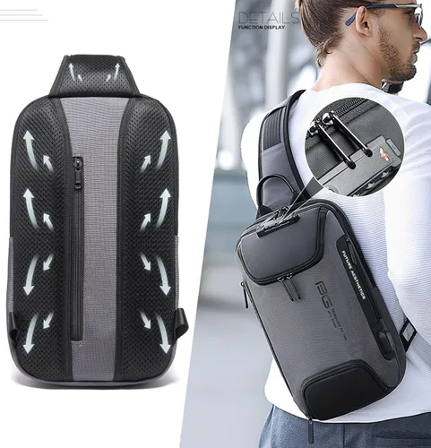 Vista 6 de iubest Men's Sling Bag Shoulder Bag Crossbody Shoulder Casual Daypack Rucksack Backpack