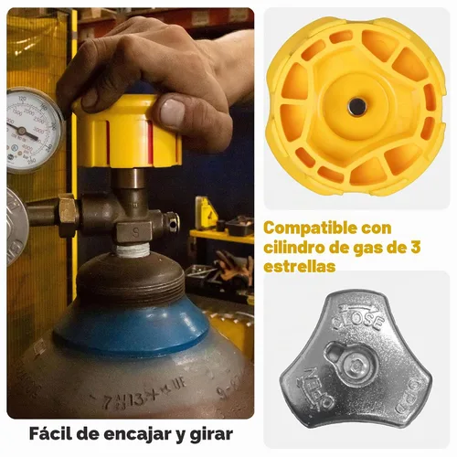 Vista 2 de Strong Hand Tools EZ-View Indicador de Válvula de Cilindro de Gas, Se Adapta a Volante de Mano de 3 Estrellas, Ahorro de Gas, Giro Fácil