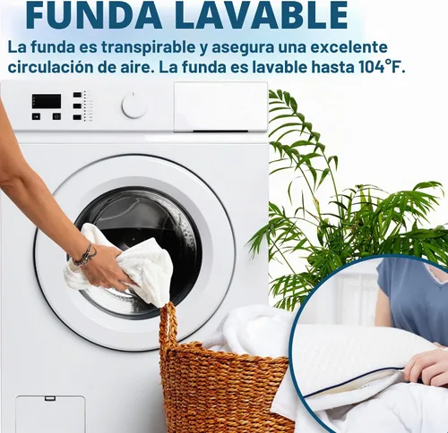 Vista 6 de alkamto Almohada de espuma viscoelástica de 27.5 x 18 pulgadas, almohada ergonómica de apoyo para el cuello, certificada Oeko-Tex, funda