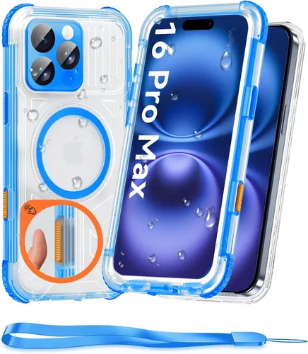 Vista 12 de WIFORT Funda impermeable para iPhone 15, [IP68 bajo el agua a prueba de polvo] [pantalla integrada] [15 pies a prueba de golpes militar], cubierta