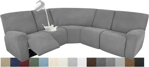 Vista 125 de Fundas impermeables de sofá reclinable modular para sofás reclinables, lavable en forma de L, para perros, fundas elásticas para sofá reclinable