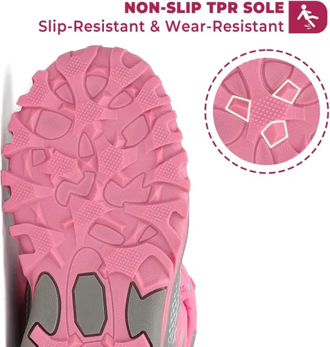 Vista 6 de Mishansha - Botas de nieve para niñas, niños niños pequeños niños grandes invierno, cálidas, impermeables, antideslizantes, anti colisión, corte