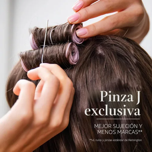 Vista 6 de Remington Rodillos calientes compactos de cerámica de doble voltaje para cabello largo y corto, moldeadores de cabello, rizadores de pelo, 1-1 ¼