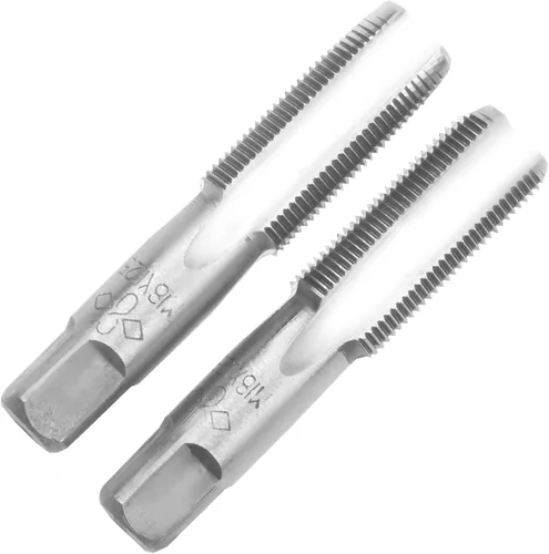 Vista 32 de M2 X 0.4 Mano métrica de grifo, mano derecha M2 X 0.016 in roscado mano grifo 1 par M2 X 0.4 Hand Tap 1Pair, Made of Alloy Tool Steel, Includes a