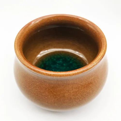Vista 2 de 7.1 oz/7.1 fl oz Incensario chino en forma de gran Jianzhan Tenmoku taza de hielo agrietado patrón de hielo Jian Zhan taza de té decorativa china