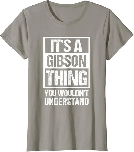 Vista 53 de It's A Gibson Thing You would Not Understand - Camiseta con nombre familiar, Negro, S