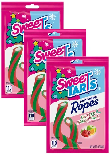 Vista 12 de SweeTARTS Cuerdas, dulces, sandía Berry Collision, suave y masticable, 9 oz