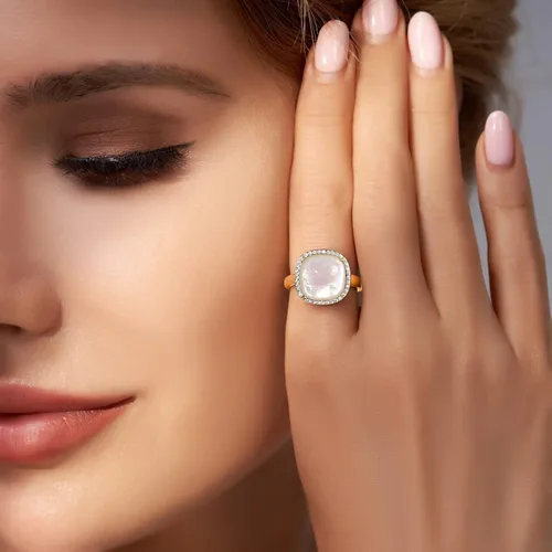Vista 4 de Jupiter Gemstone Women's Ring - Gemstone Women Ring, 0.47"12mm Birthstone Rings Jewelry for Valentine's Day, Mother's Day, Birthday Jewelry