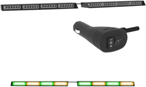 Vista 13 de Raptor-X Elite Striker-TIR - Barra de luz LED para visera interior (ámbar)