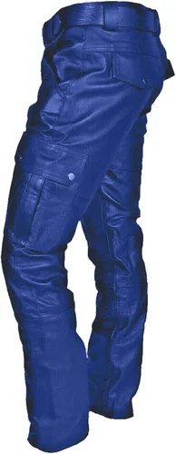 Vista 3 de AITEQY Pantalones grandes y altos de piel sintética para hombre, pantalones deportivos góticos con parte delantera plana, pantalones de discoteca