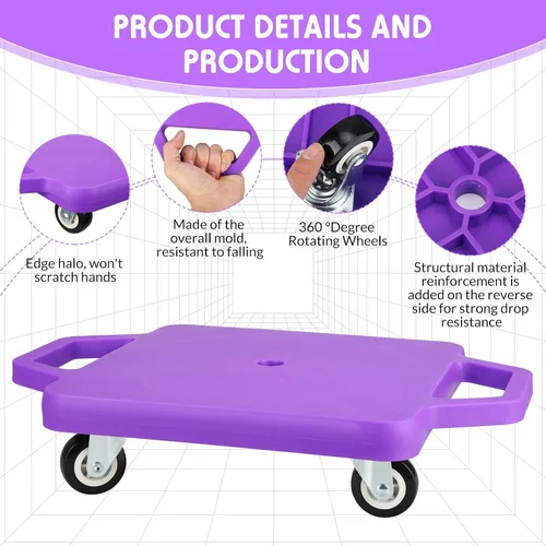 Vista 3 de Deekin 16 patinetas con asas, ruedas de plástico para niños, actividades físicas en interiores o exteriores, equipo deportivo y de juego