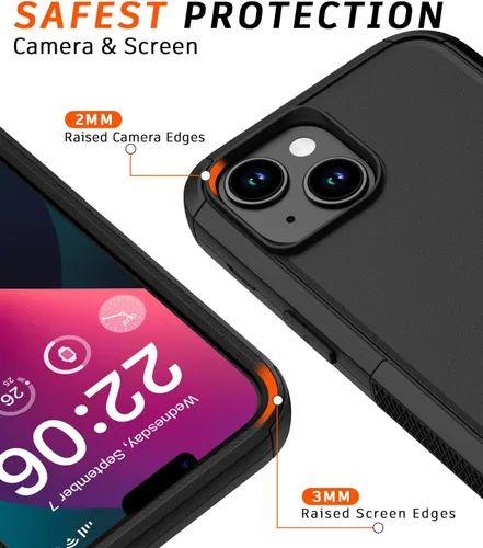 Vista 4 de Diverbox Funda para iPhone 13 [compatible con MagSafe] [con protector de pantalla] [a prueba de golpes] [a prueba de caídas] Funda de protección