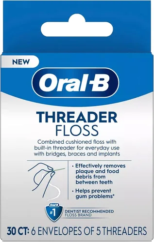 Vista 7 de Oral-B Glide - Hilo dental para enhebrar, 30 unidades (paquete de 6)