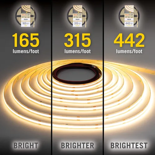 Vista 4 de Armacost Lighting RibbonFlex Pro 24V Luz de Tira LED COB Blanca, 2700K, 165 Lúmenes/Pie, 2.5M 171110