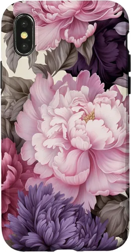 Vista 5 de Elegant Blush Pink And Purple Vintage Floral Rose And Peony Case for iPhone 16