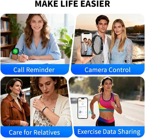 Vista 7 de Pulsera inteligente para mujeres y hombres, pulsera inteligente de rastreador de fitness, banda de salud impermeable con monitor de sueño