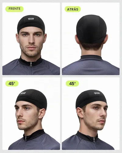 Vista 6 de Paquete de 3 protectores de casco de malla transpirable con diseño de calavera y control de sudor