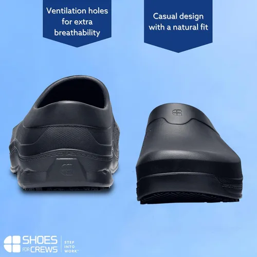 Vista 4 de Shoes for Crews Radium, Men's, Women's, Unisex Slip Resistant Work Clogs, Water Resistant