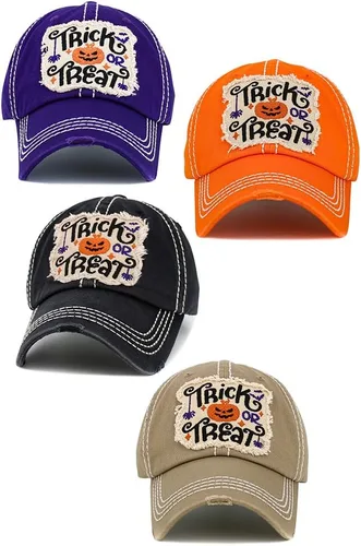 Vista 4 de Gorra de béisbol para mujer, diseño de bruja mala, estilo vintage, desgastada