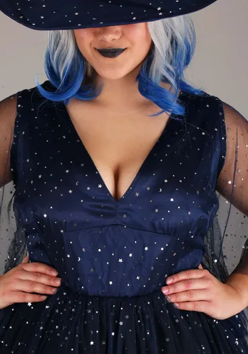 Vista 4 de Disfraz de Bruja Moonbeam Talla Plus para Mujer Multicolor