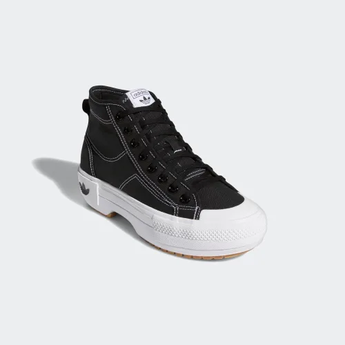 Vista 5 de adidas Nizza Trek - Tenis para mujer, color negro, talla 7, Negroblancogoma