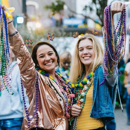 Vista 4 de YAHPERN Diademas de Mardi Gras para mujer, máscara de flor de lis, diadema de martes gordos de carnaval, accesorios para el cabello Mardi Gras