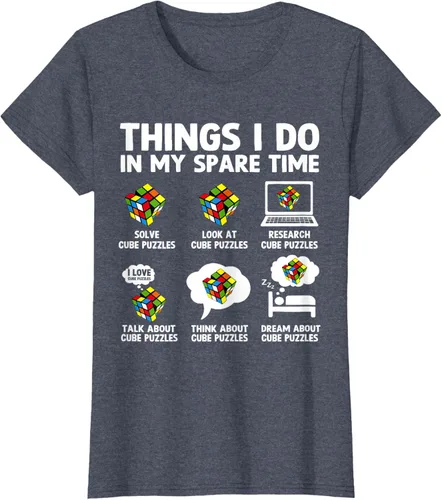 Vista 57 de Things I Do in My Spare Time Cube Puzzle Speed Cubing Camiseta