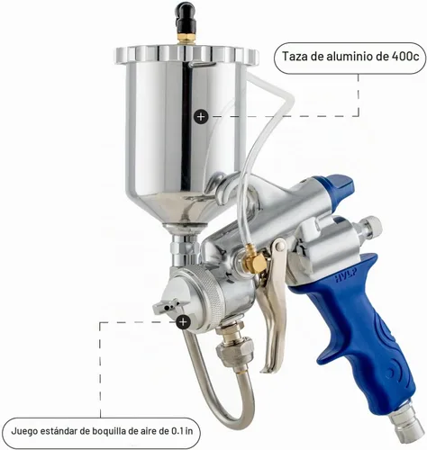 Vista 4 de Fuji Spray 2203G Semi-PRO 2 - Sistema de rociado HVLP por gravedad Motor de 1400 W, patrón de ventilador ajustable