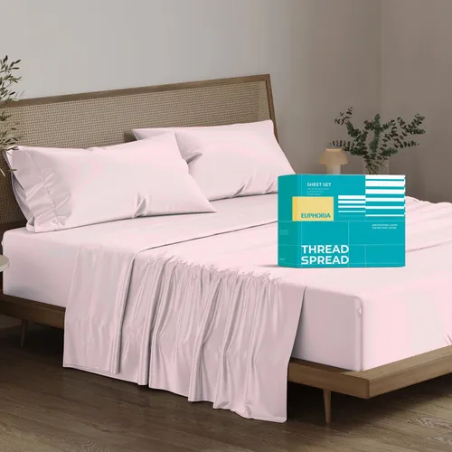 Vista 29 de THREAD SPREAD Sábanas 100% Algodón Egipcio Tamaño Twin - 800 Alto Número de Hilos 3 Piezas Sábanas Twin Extra Largas para Dormitorio, Bolsillo